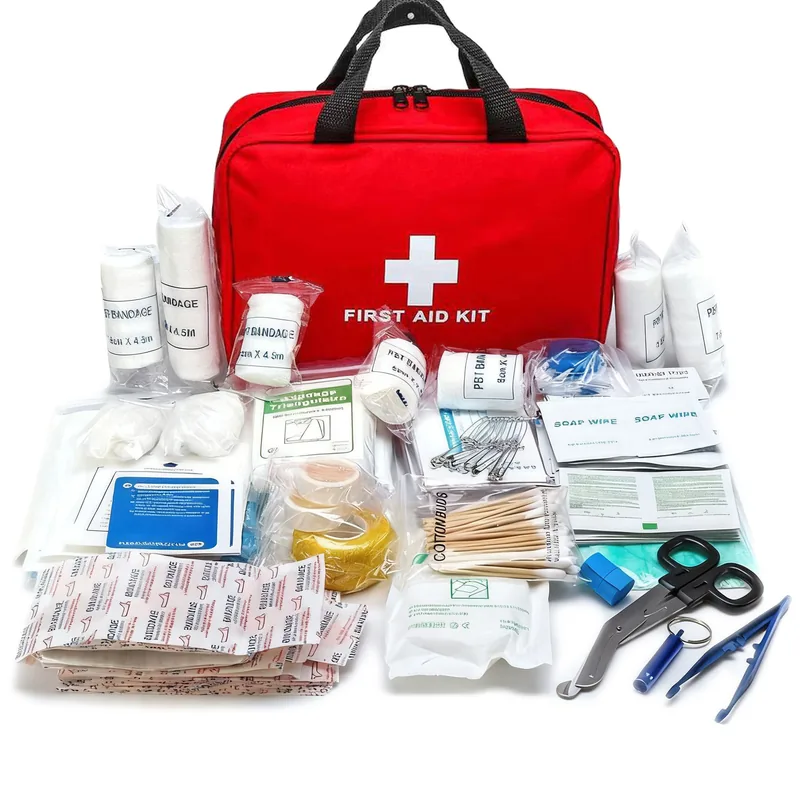 Canvas Zipper Portable First Aid Bag — Black — IFAK & Medical Equipment