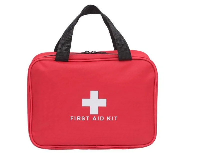 Canvas Zipper Portable First Aid Bag — Black view 4