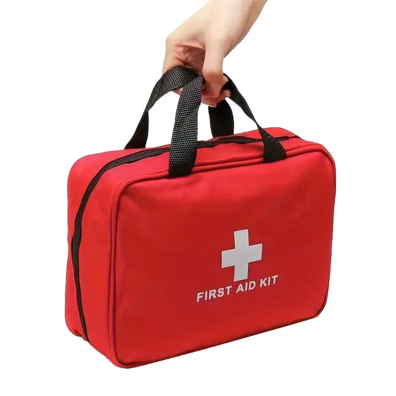 Canvas Zipper Portable First Aid Bag — Black view 6