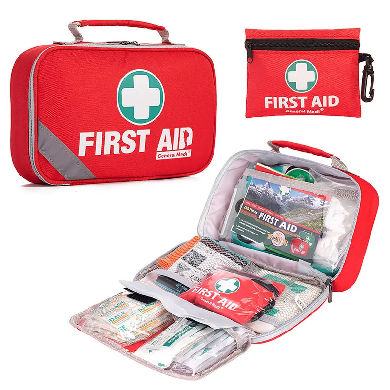 258-Piece First Aid Kit Set — Red — IFAK & Medical Equipment
