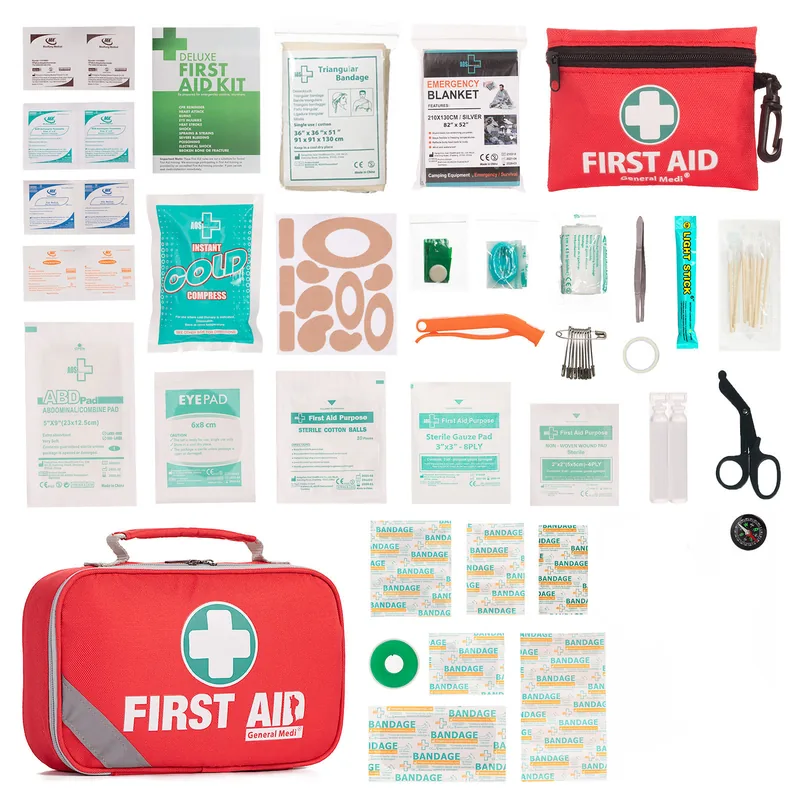 258-Piece First Aid Kit Set — Red view 2