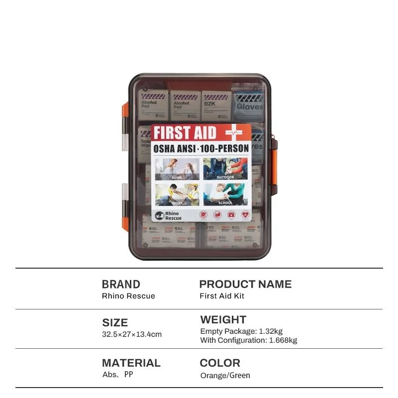 Outdoor Medical Box Survival Kit — Orange view 2
