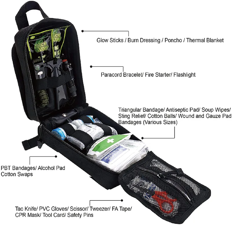 Portable IFAK MOLLE Utility Bag — Black view 2