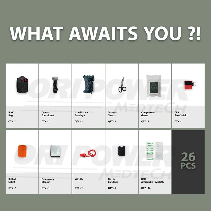 Large Capacity Rescue IFAK Kit — Black view 3