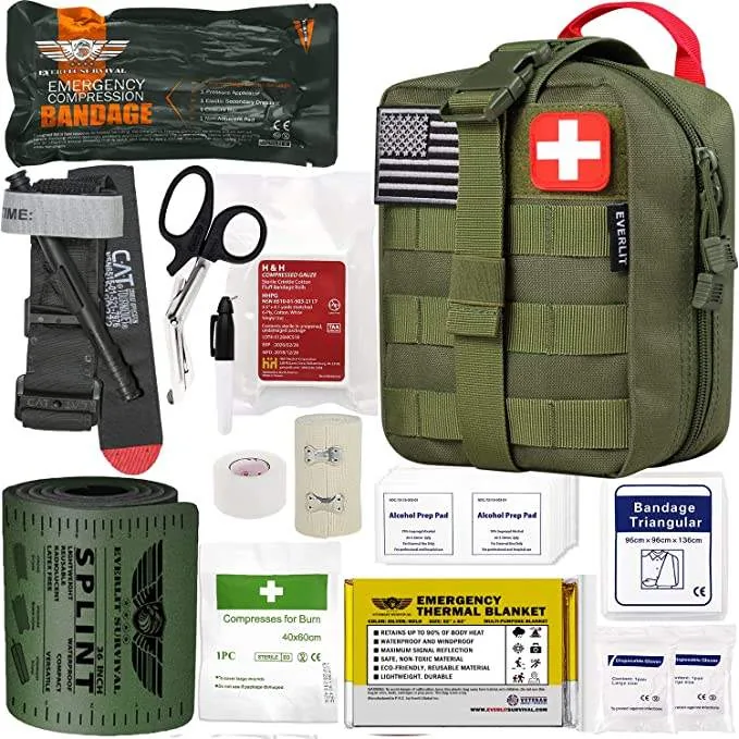 MOLLE Emergency IFAK EDC Pouch — Black — IFAK & Medical Equipment