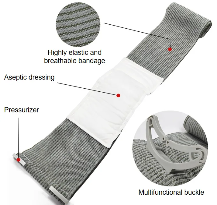 4-6 Inch Tactical Israeli Bandage — Green view 2