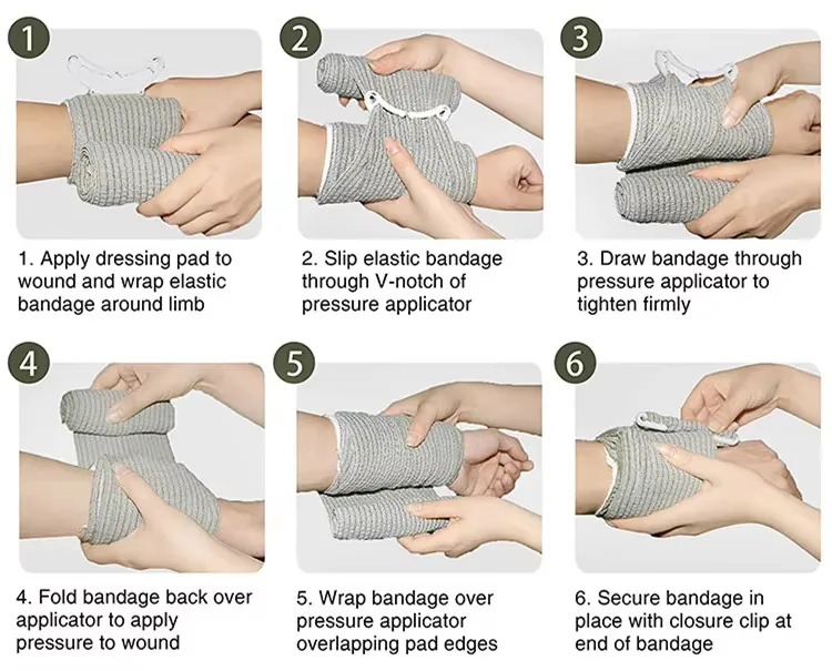 4-6 Inch Tactical Israeli Bandage — Green view 4