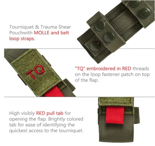 TQ Tourniquet Medical Holder Pouch — Black view 2