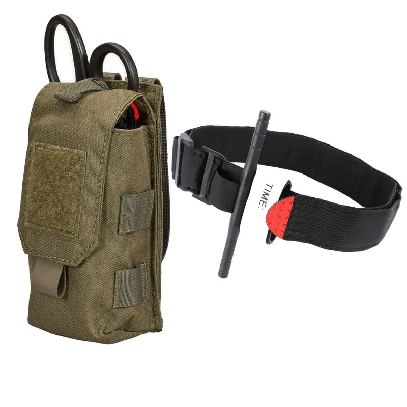 Cross Patch Bungee TQ Holder — Black — IFAK & Medical Equipment