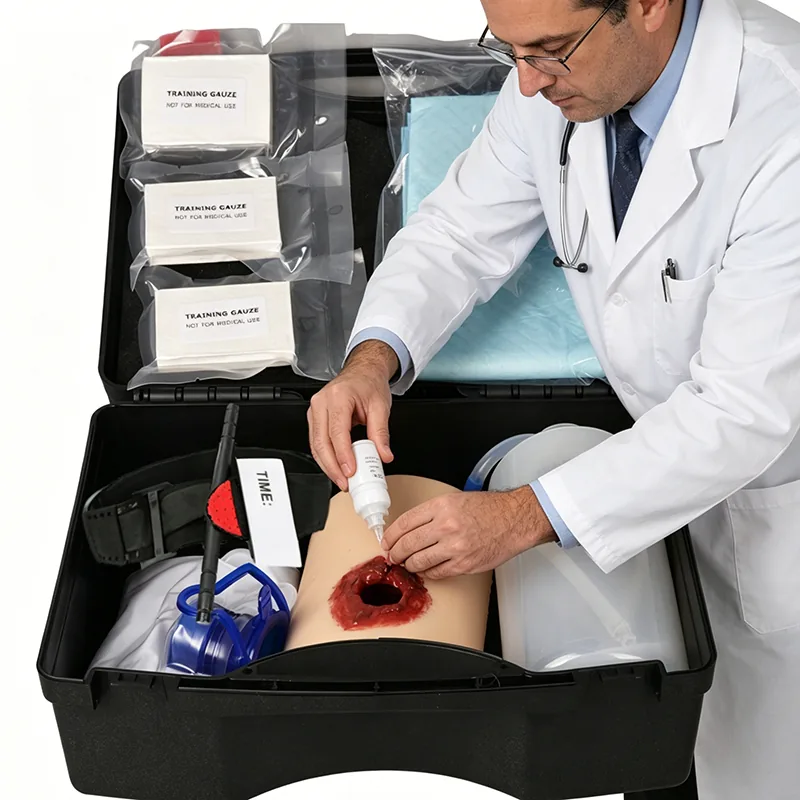 PVC Gunshot Wound Pack Trainer with Tourniquet Hemostasis Model view 4