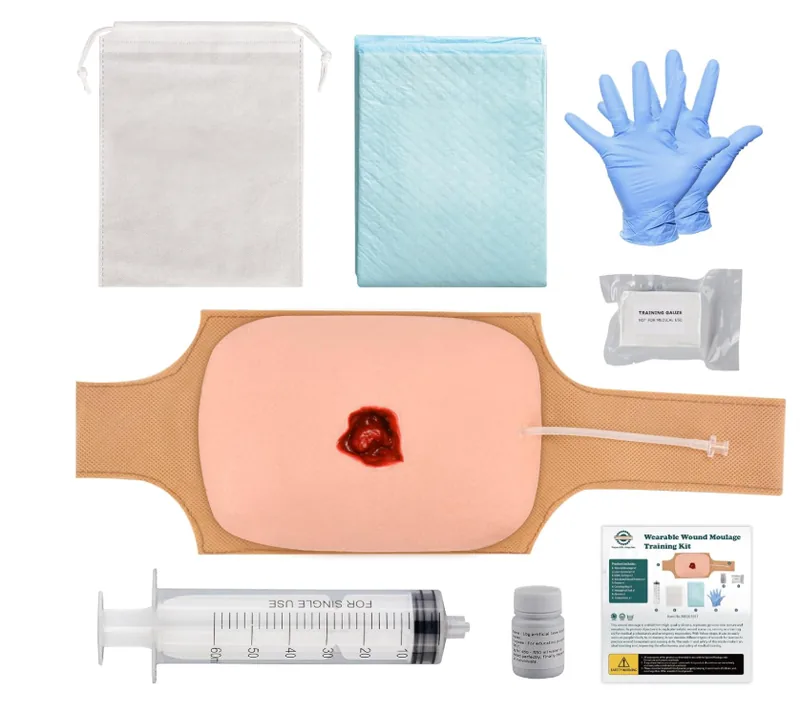 Wearable Bleeding Wound Simulator Kit with Wound Packing Trainer — IFAK & Medical Equipment