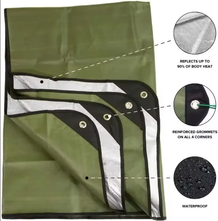 Heavy Duty Waterproof Survival Blanket — Orange — Survival & Outdoor Tools