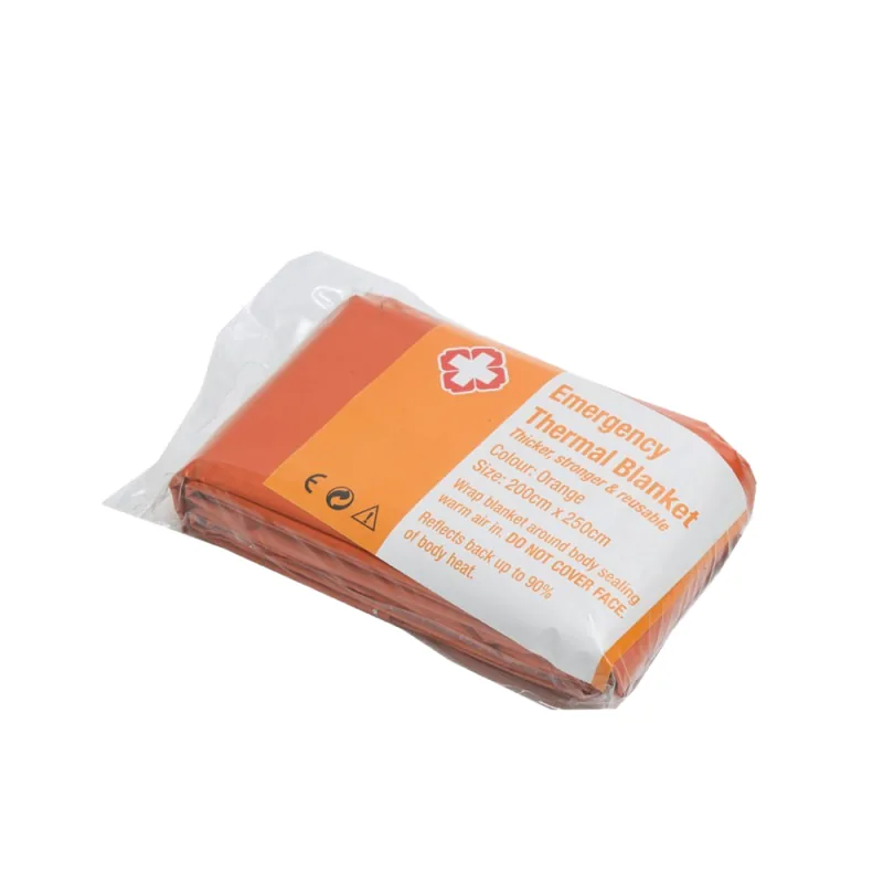 Waterproof PE Emergency Blanket — Orange view 6