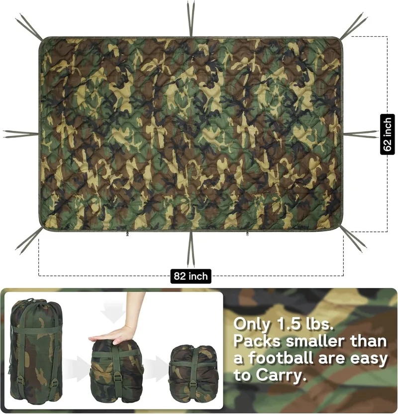 Extreme Warm Tactical Insulated Blanket — Camo view 2
