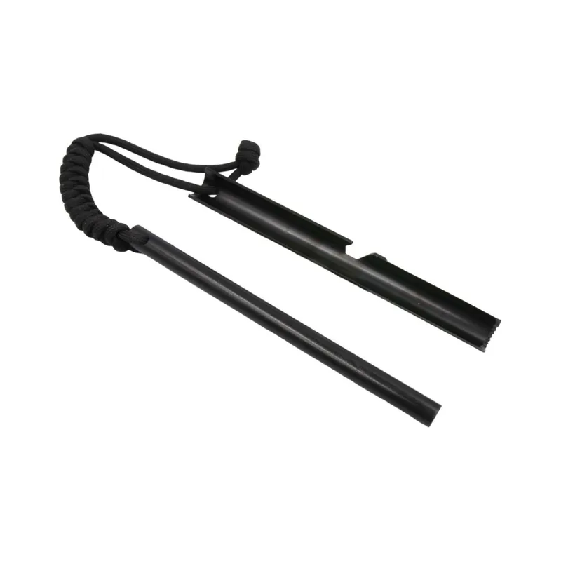 Hiking Emergency Fire Starter Ferro Rod — Orange — Survival & Outdoor Tools