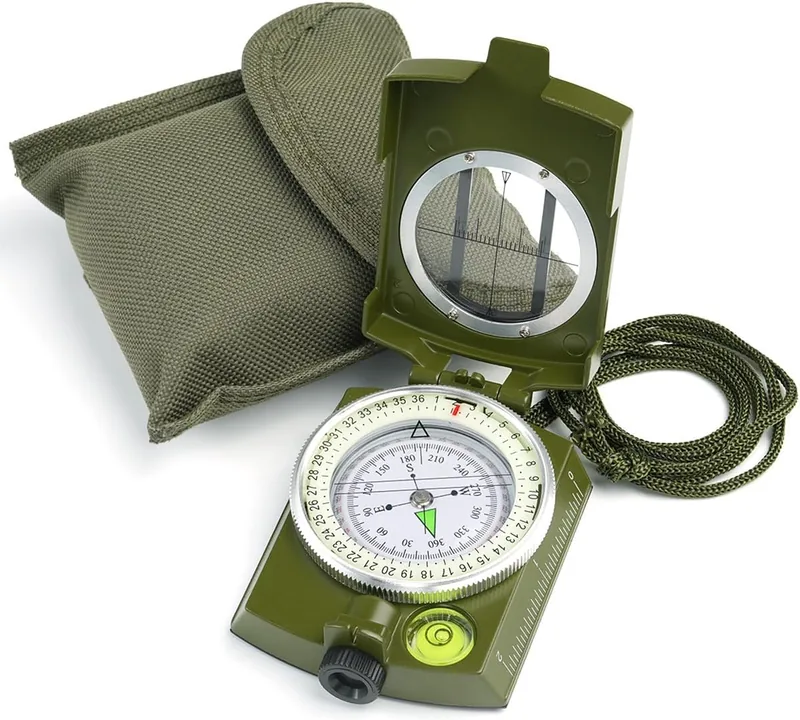 Pocket-Sized Tactical Survival Compass — Black — Survival & Outdoor Tools