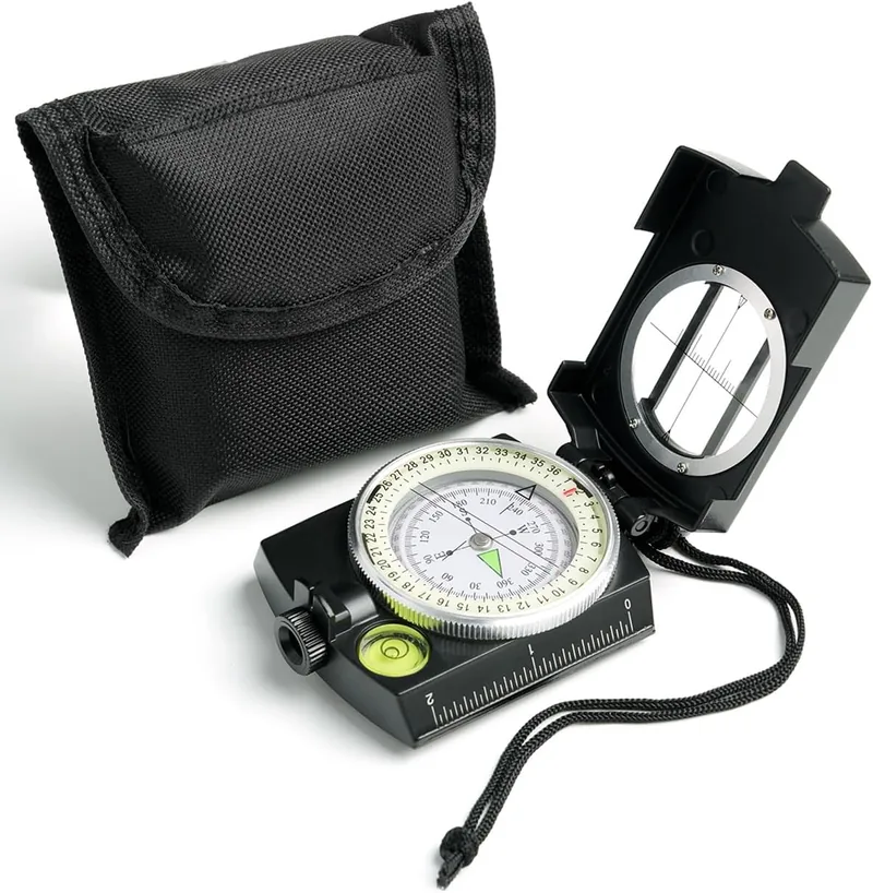 Pocket-Sized Tactical Survival Compass — Black view 2