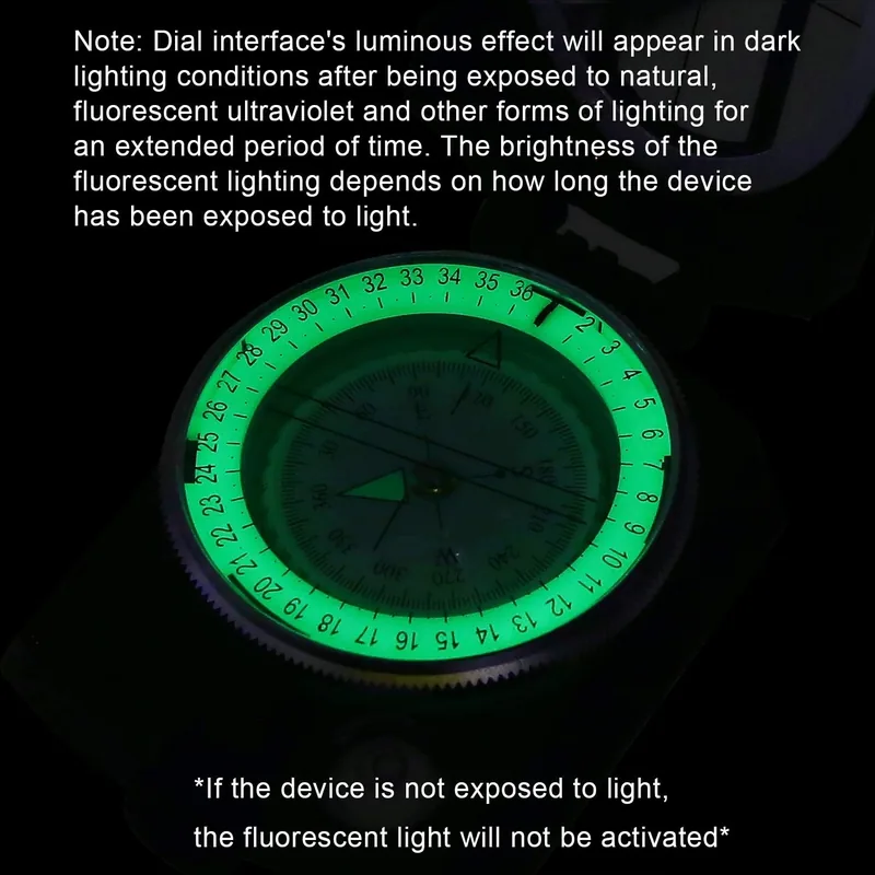 Pocket-Sized Tactical Survival Compass — Black view 4