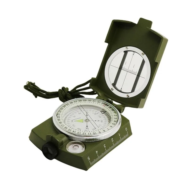 Aluminum Lensatic Survival Compass — Silver — Survival & Outdoor Tools