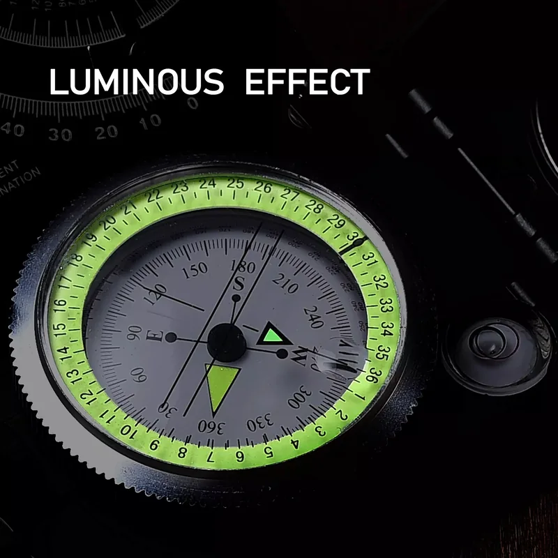Aluminum Lensatic Survival Compass — Silver view 5