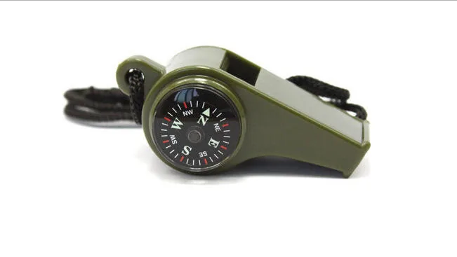 3-in-1 Tactical Survival Whistle — Black view 3