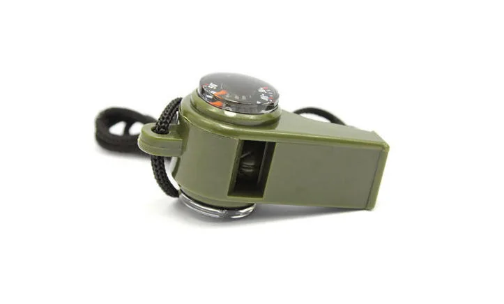 3-in-1 Tactical Survival Whistle — Black view 4
