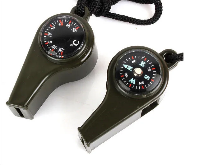 3-in-1 Tactical Survival Whistle — Black view 5