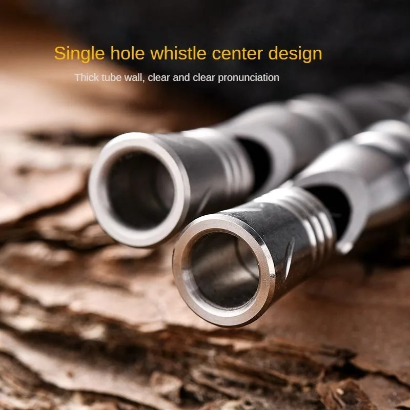 Titanium Alloy Dog Whistle Survival — Silver view 4