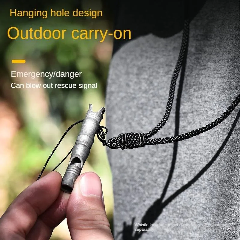 Titanium Alloy Dog Whistle Survival — Silver view 5