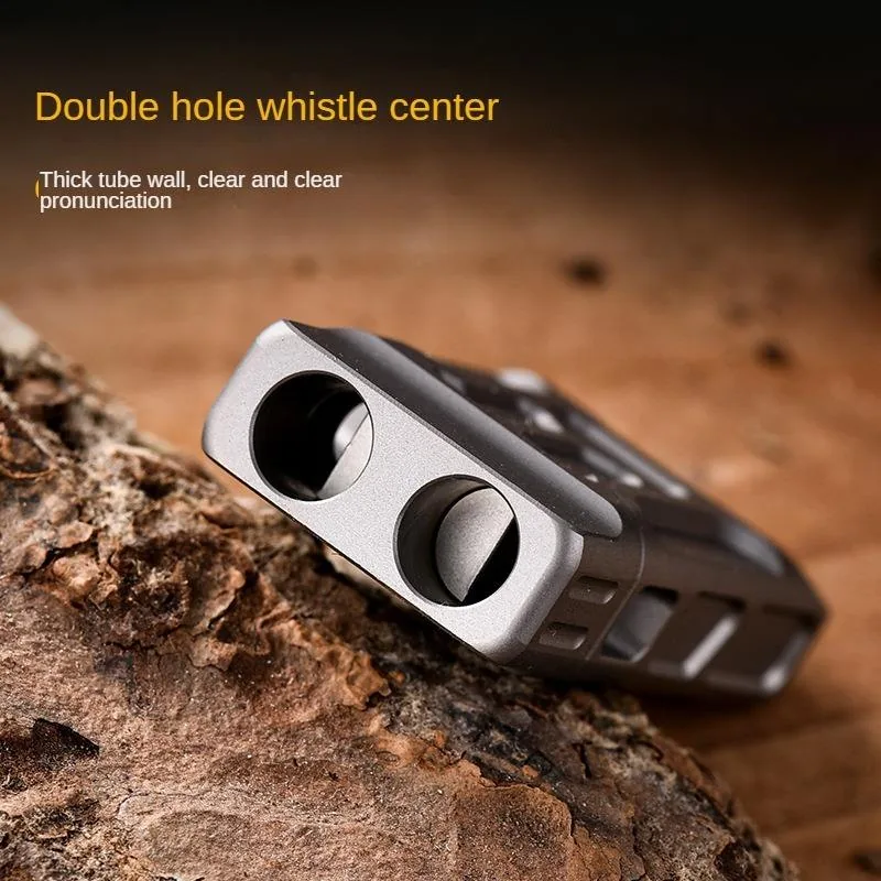 Titanium Alloy Emergency Survival Whistle — Black view 3