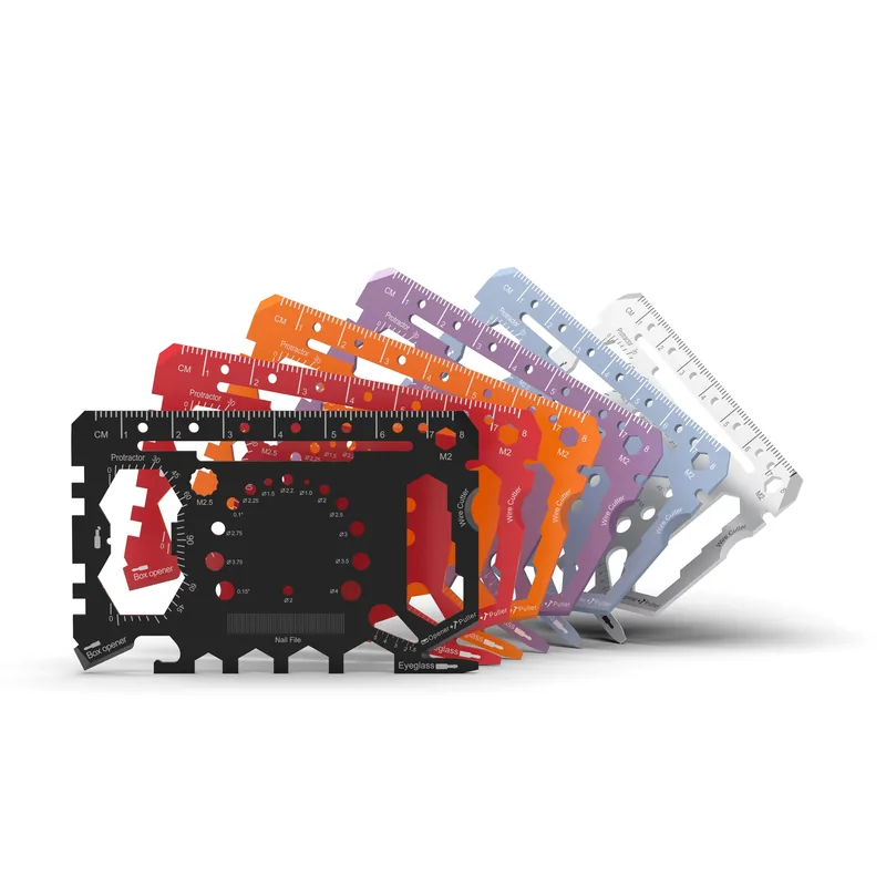 Multi-Function Stainless Steel EDC Multi-Tool Card — Silver view 3