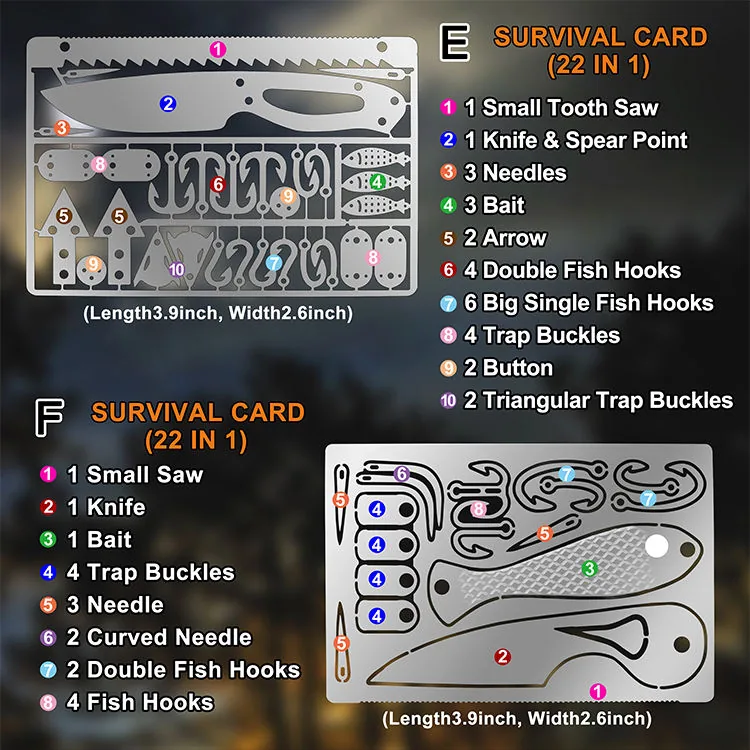 Survival Card Wallet Multi-Tool — Silver view 5