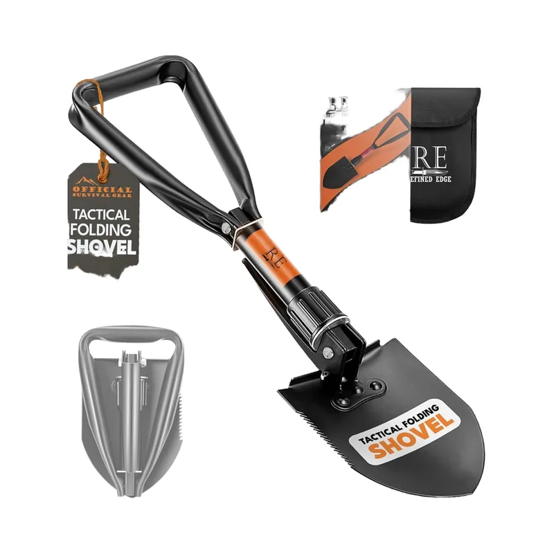 Folding Shovel 18 Carbon Steel — Silver — Survival & Outdoor Tools