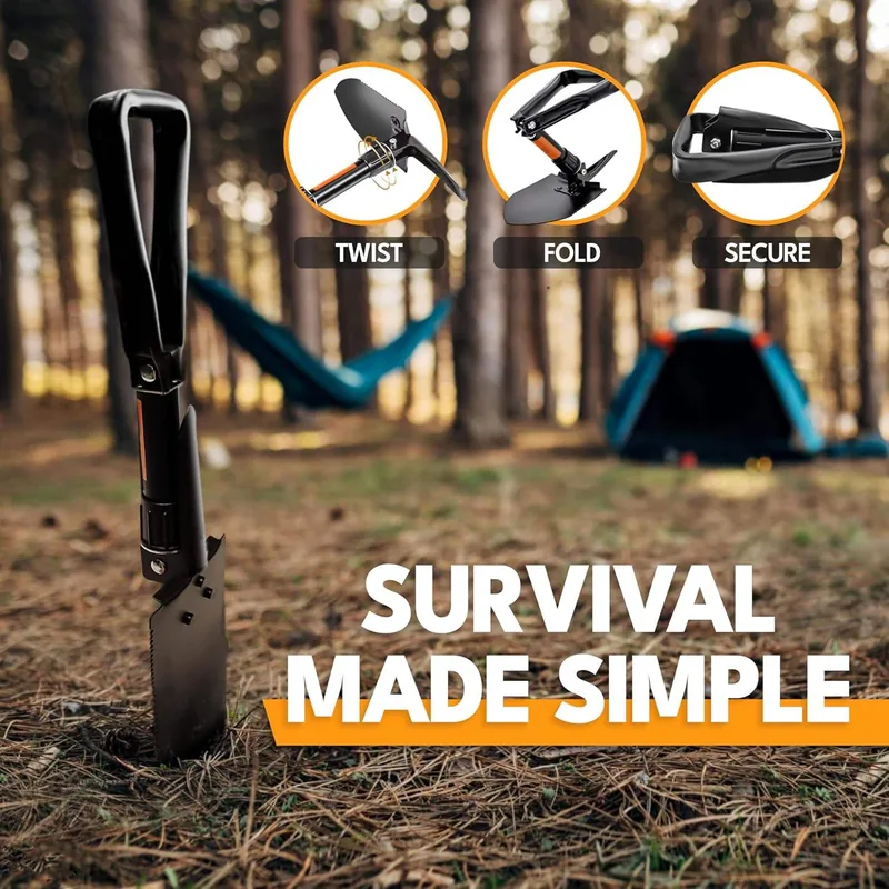 Folding Shovel 18 Carbon Steel — Silver view 6