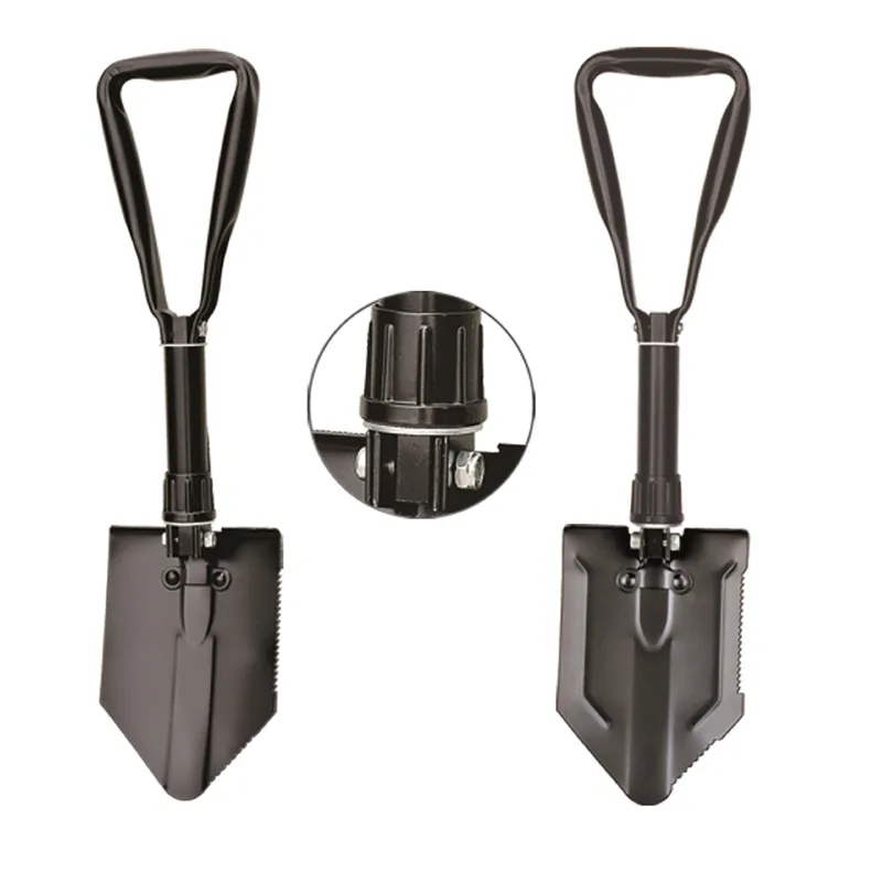305 Folding Survival Shovel with Pickaxe — Silver — Survival & Outdoor Tools