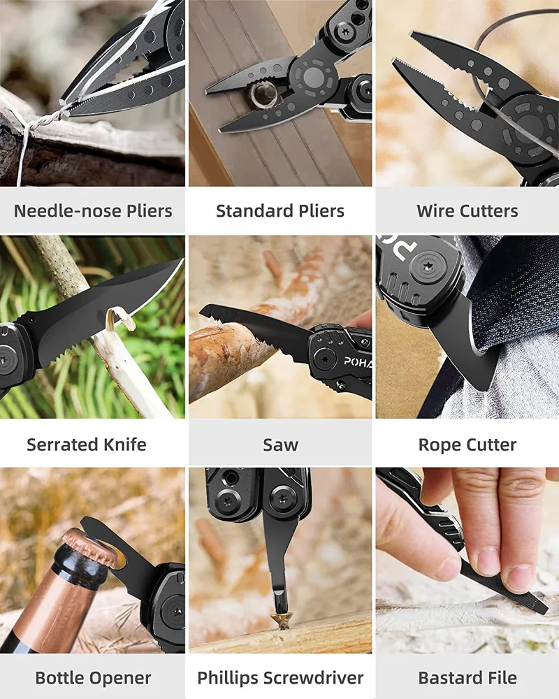 Multifunctional Survival Plier Tool — Black view 6