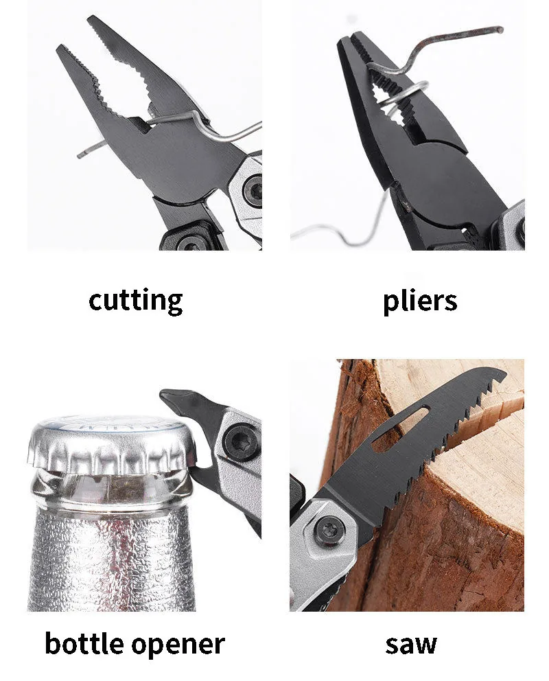 9-in-1 Aluminum Handle Multi-Tool — Black view 5
