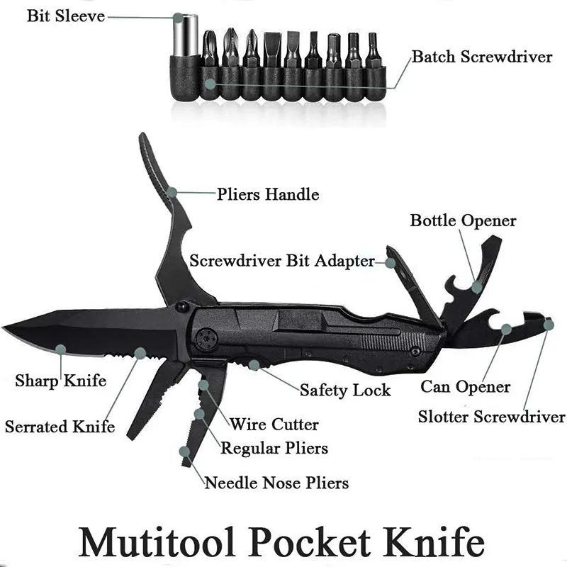 BSCI Multifunction Camping Multi-Tool — Black view 2