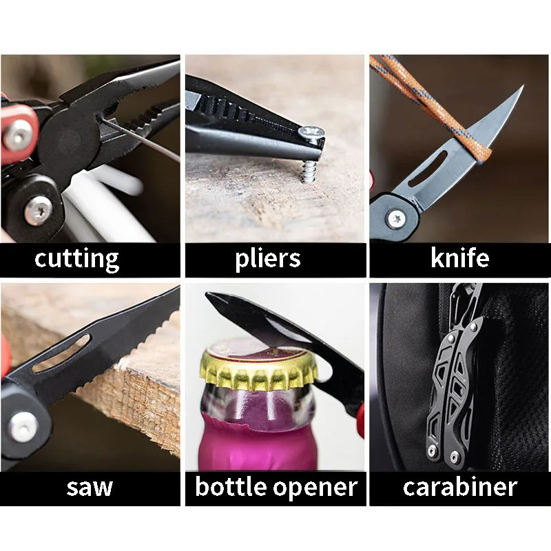 9-in-1 Aluminum Handle Multi-Tool — Black view 3