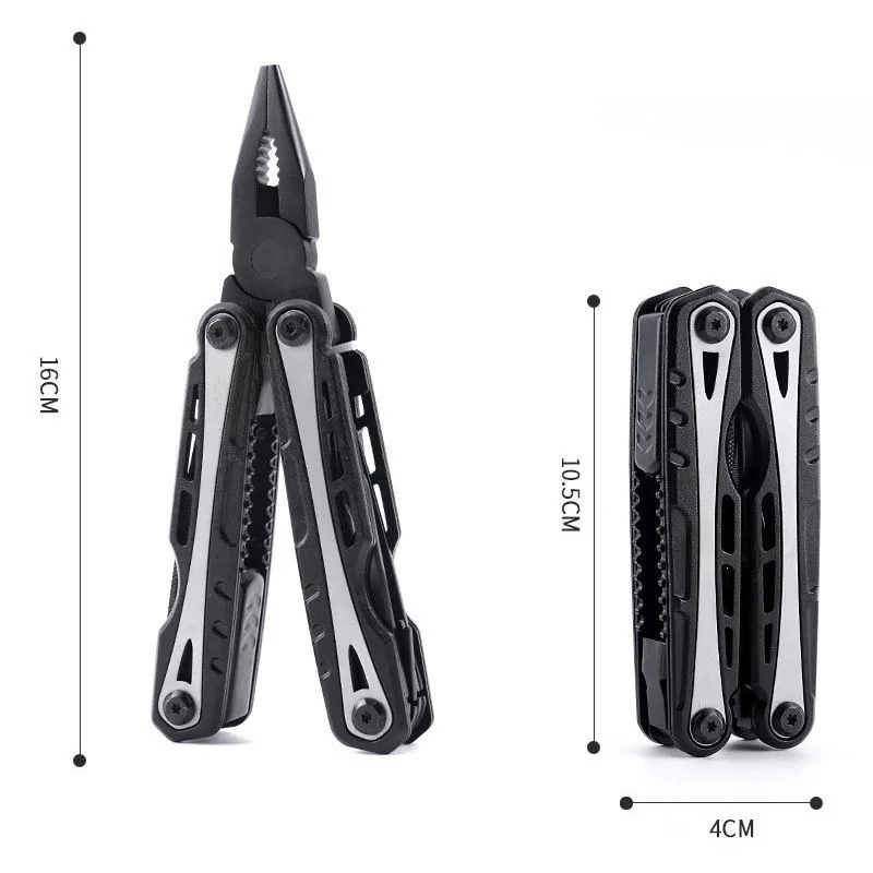 12-in-1 Aluminum Handle Tactical Multi-Tool — Black view 5