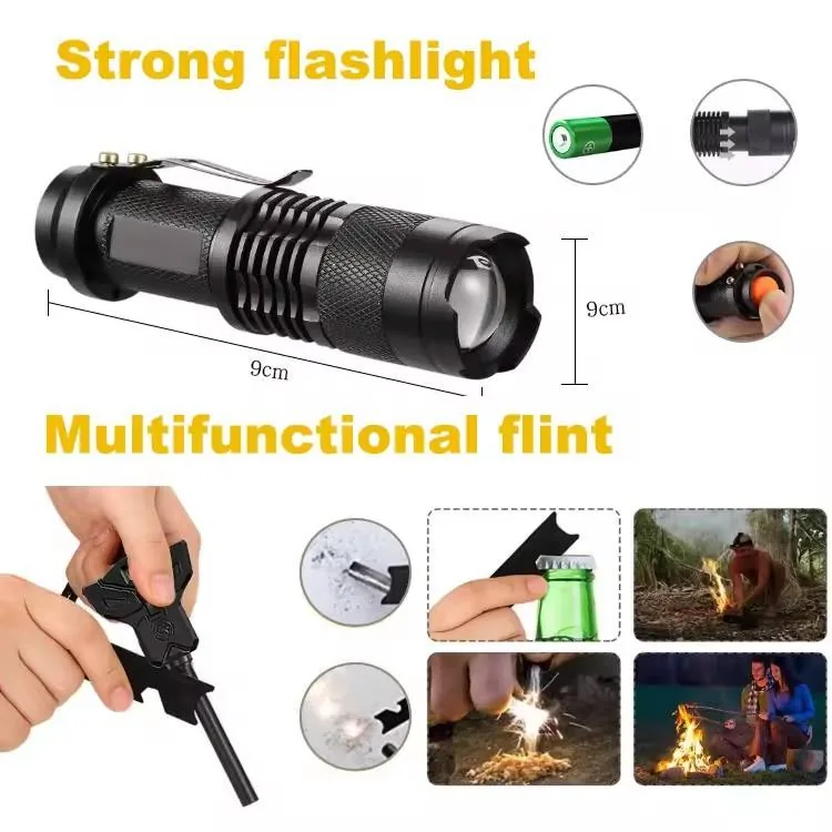 Outdoor Camping Survival Bug-Out Kit — Black view 3