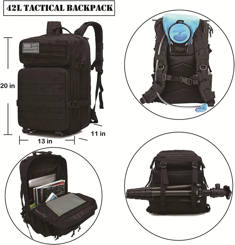 72 Hours Earthquake Bug-Out Bag — Black view 3
