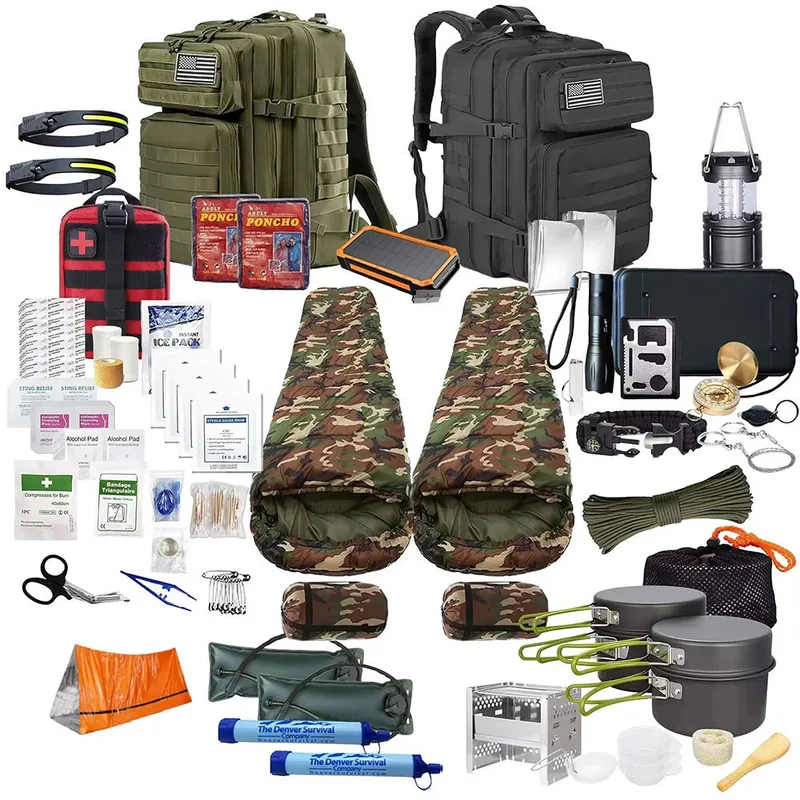 Custom 72-Hour Survival Backpack — Black — Survival & Outdoor Tools