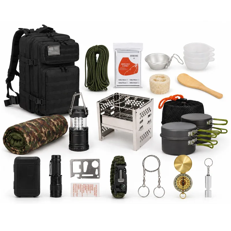 Custom 72-Hour Survival Backpack — Black view 3