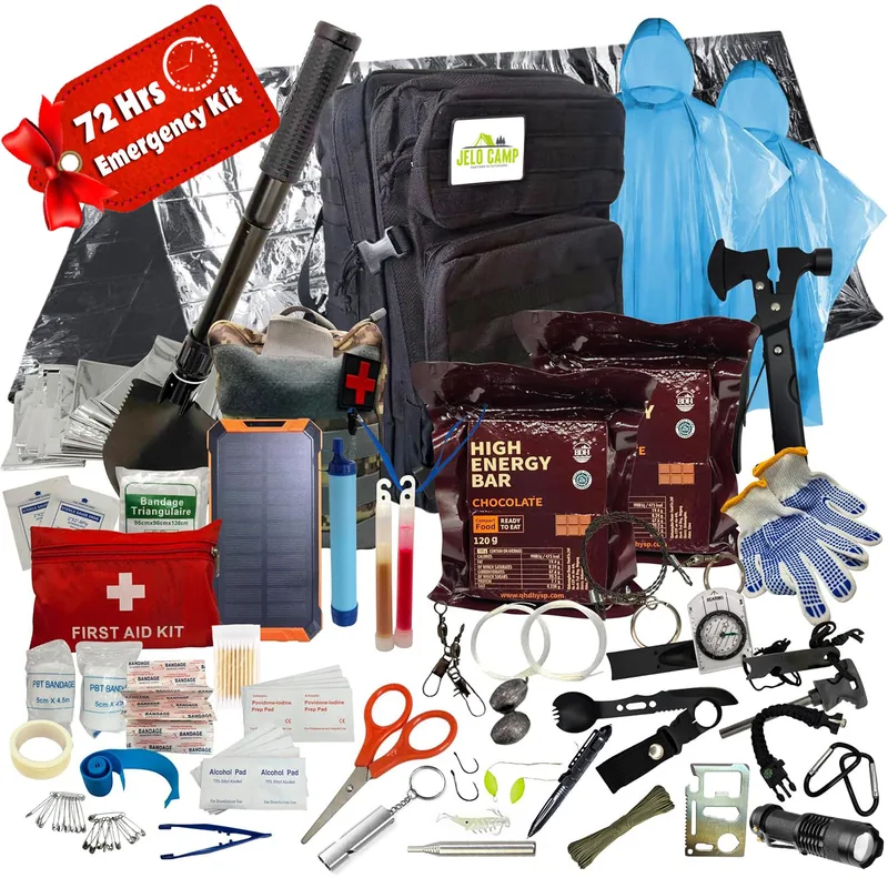 192pcs 72-Hour Survival Earthquake Kit — Orange — Survival & Outdoor Tools