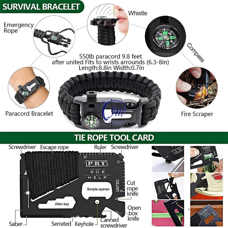 Car Outdoor Camping Tactical Gear Kit — Black view 4