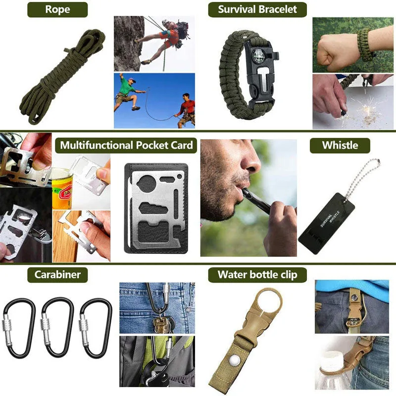 Car Outdoor Camping Tactical Gear Kit — Black view 6