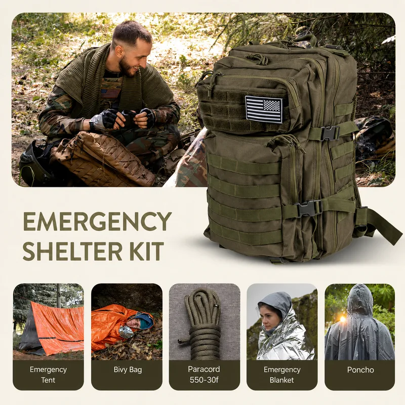 Large Capacity 72-Hour Survival Kit — Black view 4