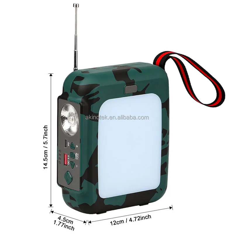 Hand Crank Power Bank 20000mAh — Black view 2