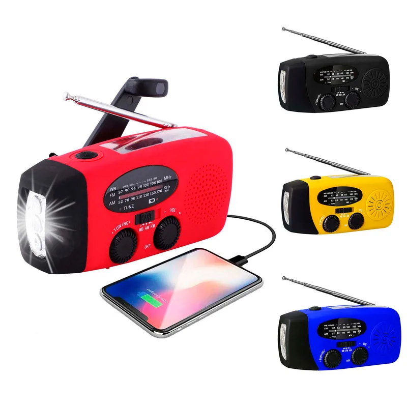 Solar Hand Crank 4-Way Power Bank — Black view 6